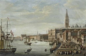 The Doge Palace with the Campanile, the Libreria Marciana and Santa Maria